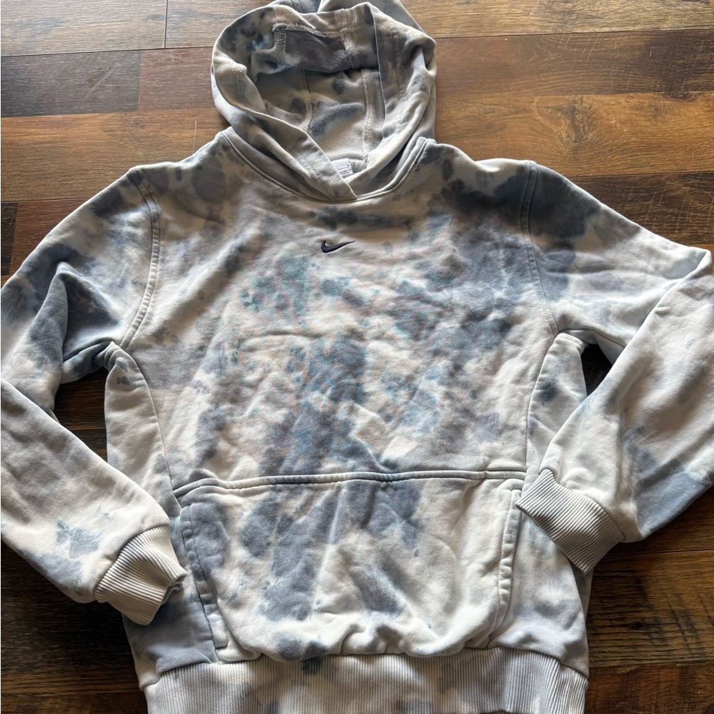 Nike Sportswear All Over Print Tie Dye Pullover Hoodie Sz YLG